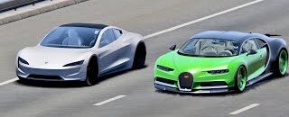 Bugatti Chiron Super Sport v Model S Plaid Track Pack